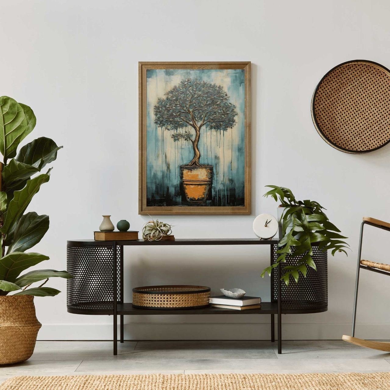 Bonsai Tree Wall Art – Floral Botanical Print for Tranquil Spaces