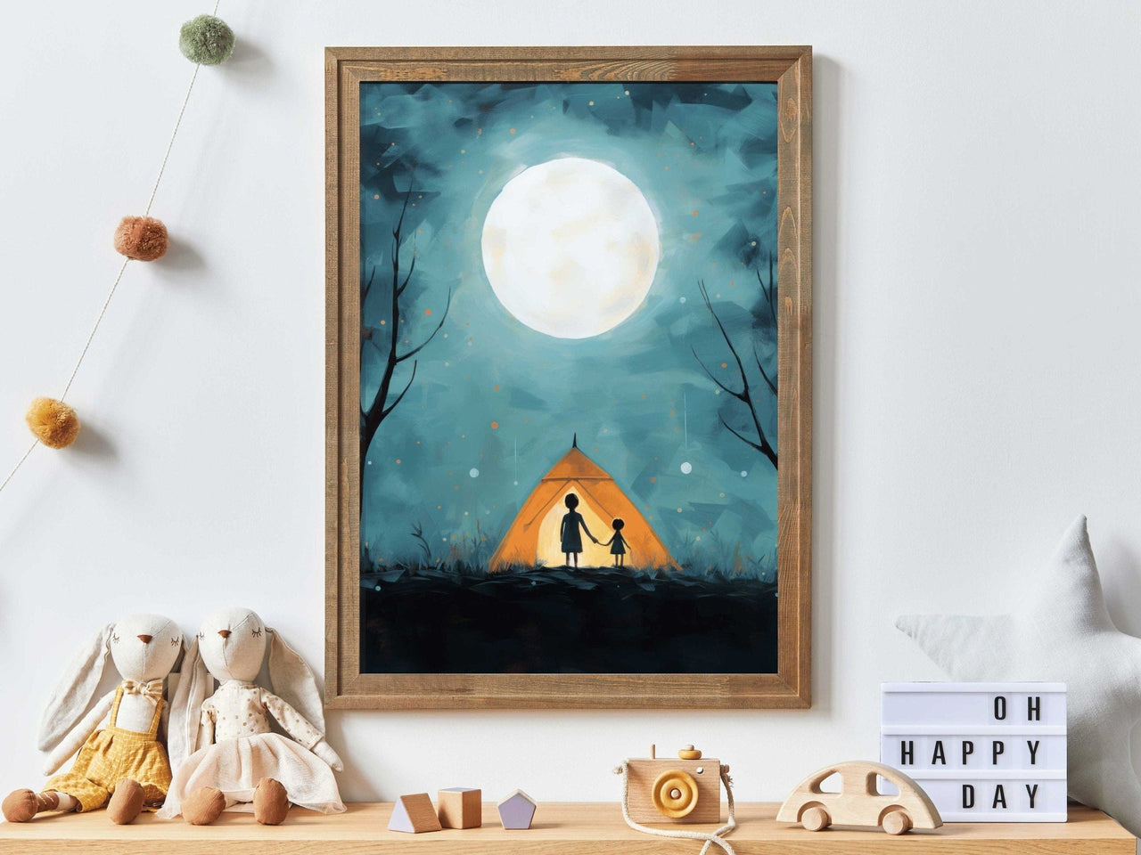 Camping Wall Art – Adventure Kids Room Print