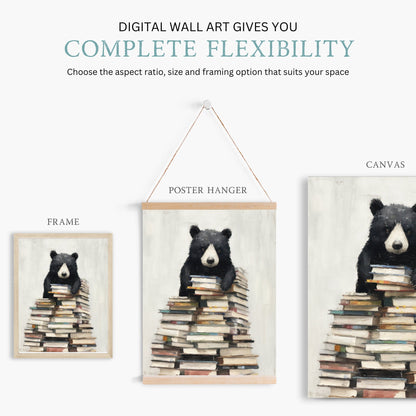 Kids Reading Book Decor, Classroom Wall Art, Study Room Accent - WildfieldPrints