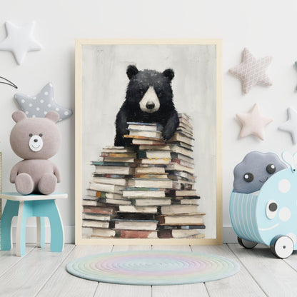 Kids Reading Book Decor, Classroom Wall Art, Study Room Accent - WildfieldPrints
