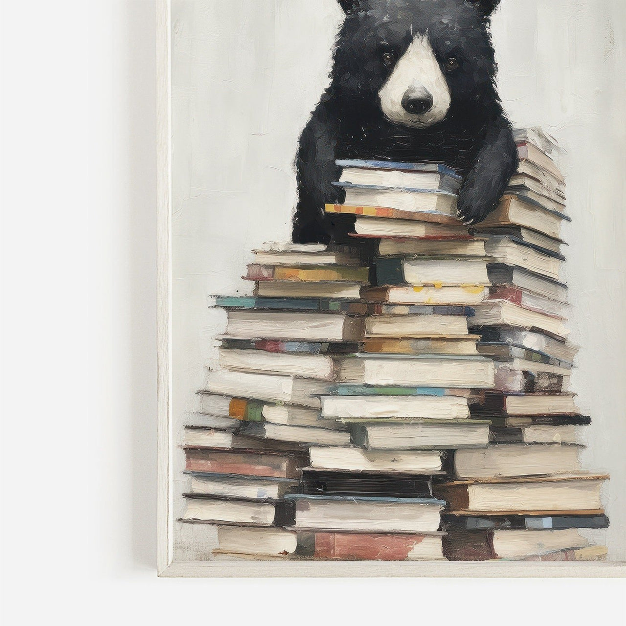 Vintage Black Bear Wall Art – Animal Nursery Print