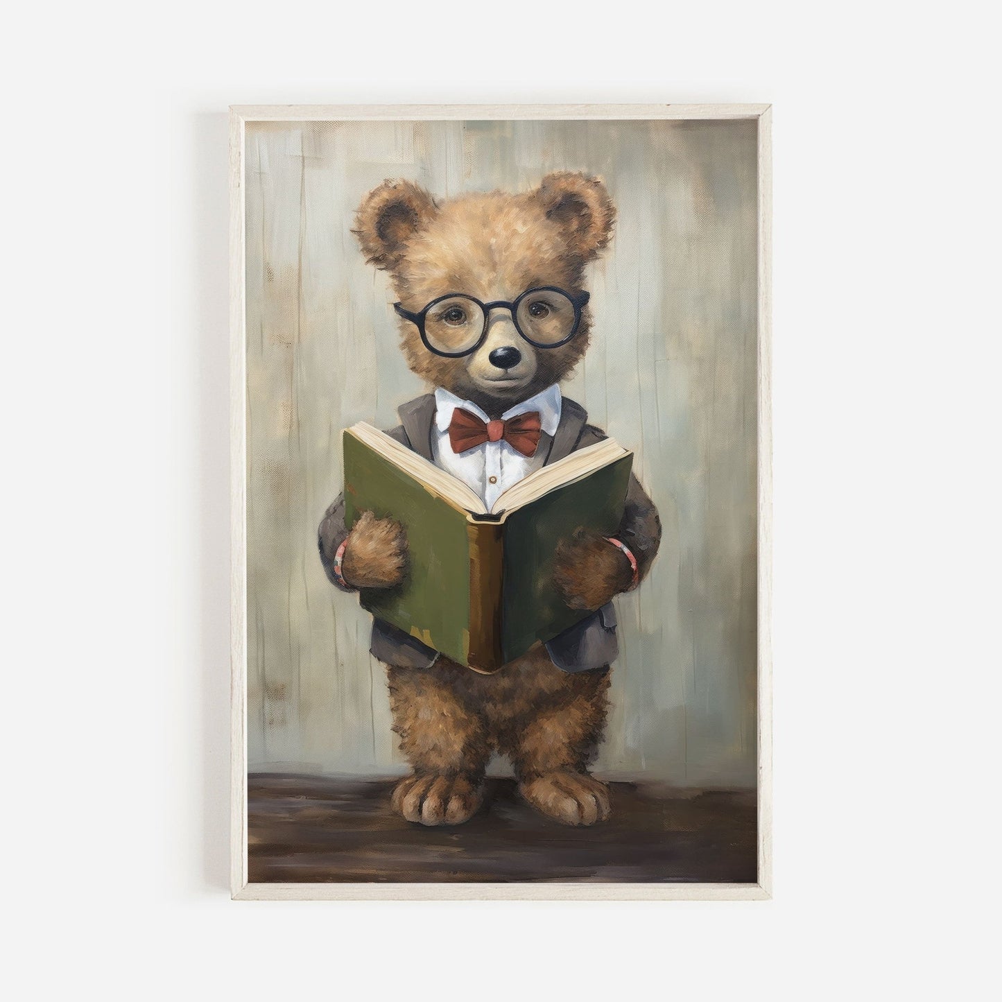Kids Reading Decor, Bear Nursery Art, Learning Wall Prints - WildfieldPrints