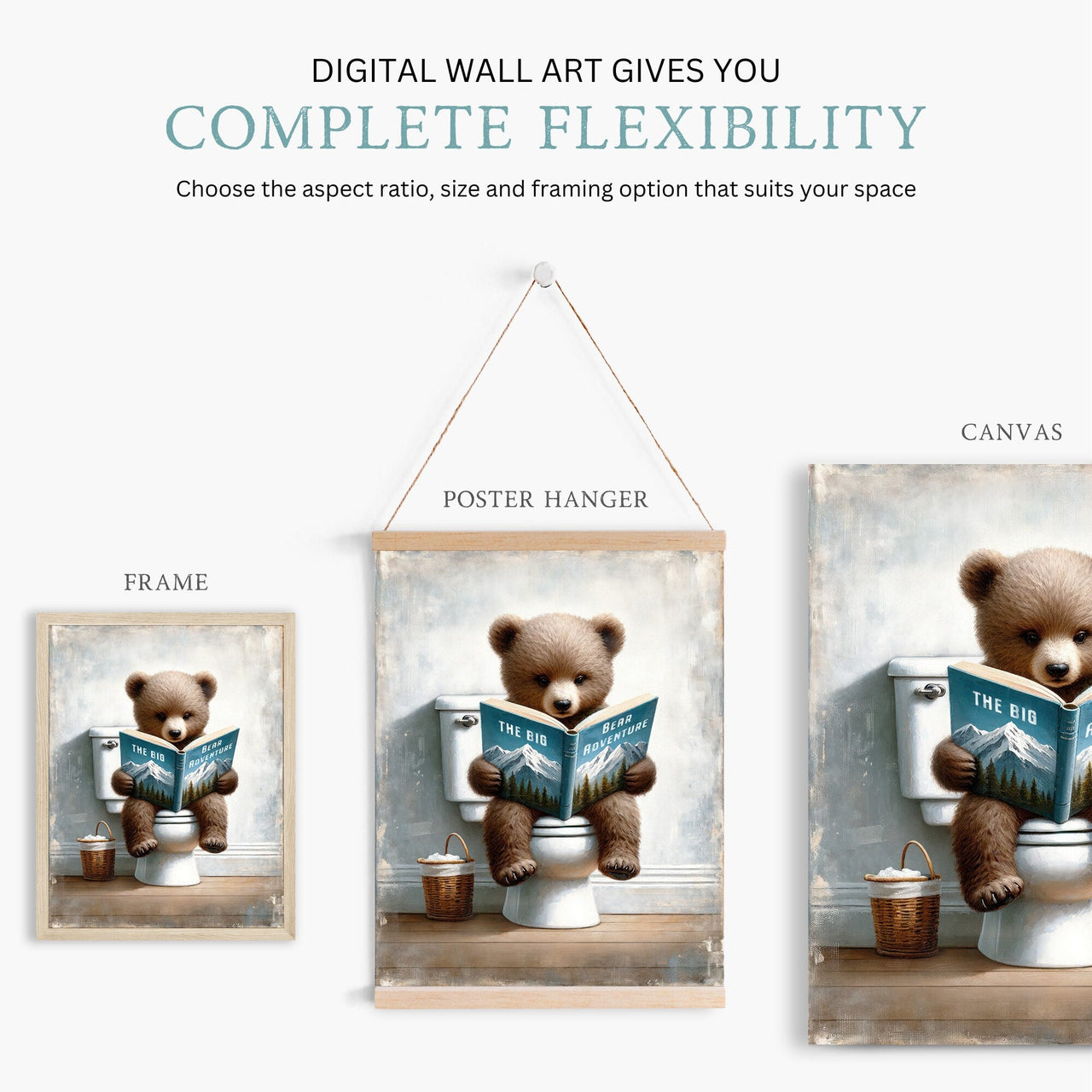 Bear Wall Art – Animal Nursery Print