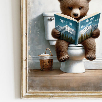 Kids Reading Decor, Bear Nursery Art, Learning Wall Prints - WildfieldPrints
