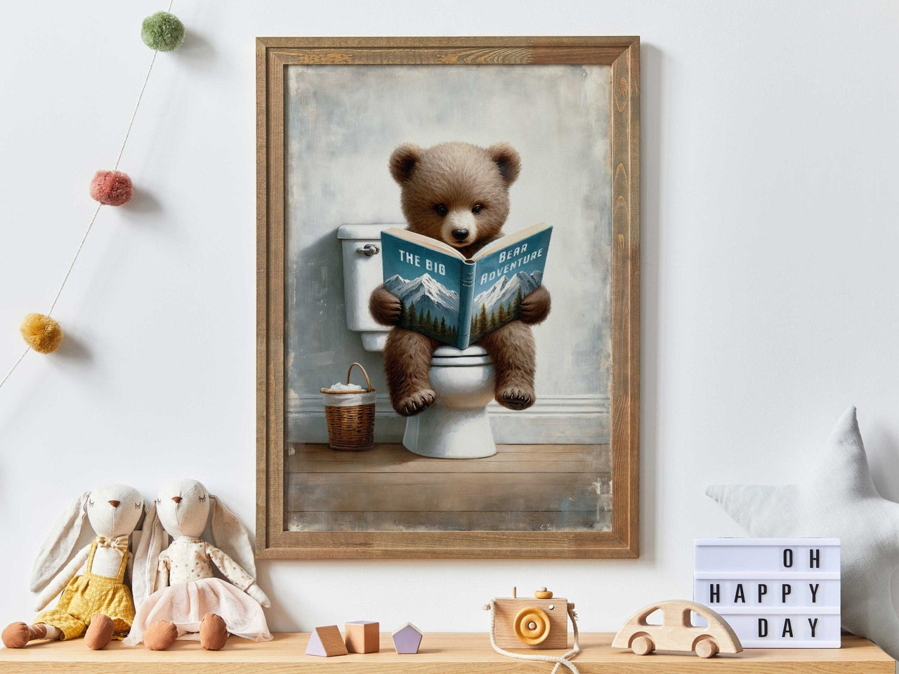 Bear Wall Art – Animal Nursery Print