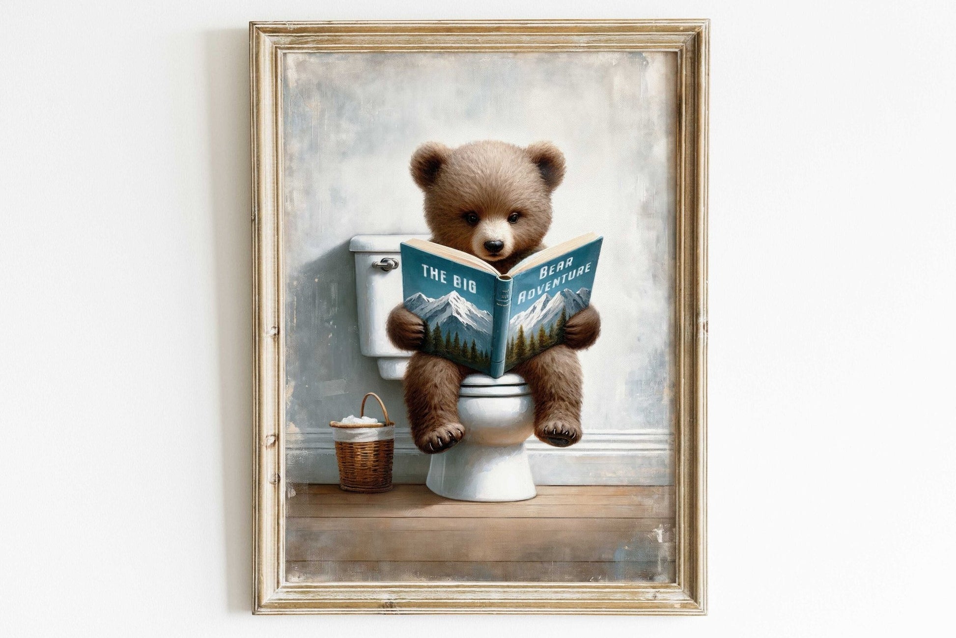 Kids Reading Decor, Bear Nursery Art, Learning Wall Prints - WildfieldPrints