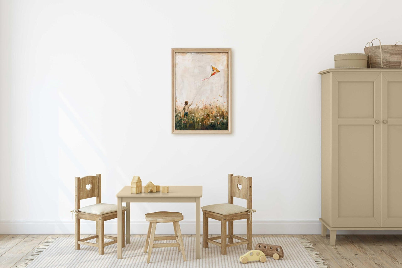 Kite Wall Art – Adventure Boys Room Print