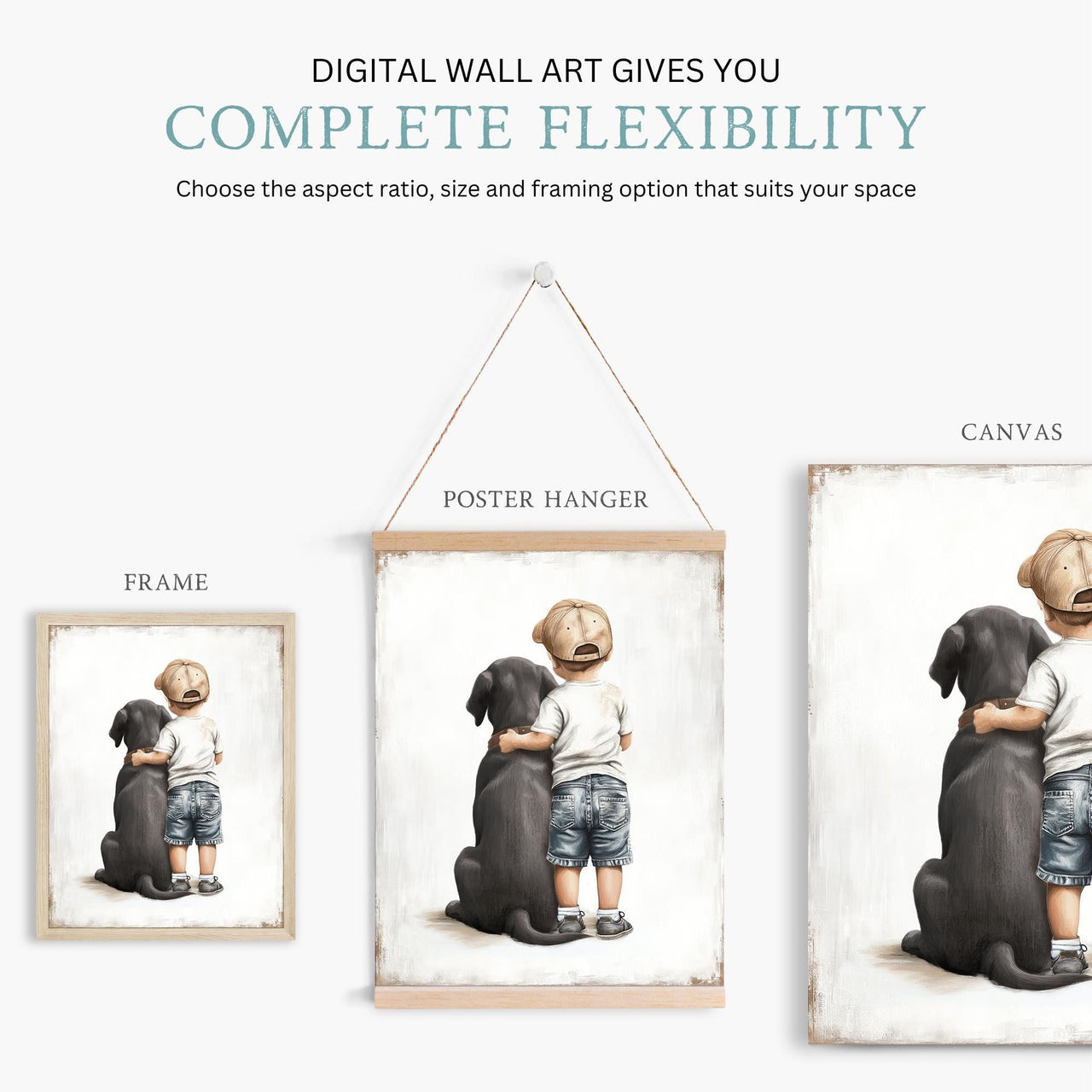 Black Labrador Art Print – Dog Nursery Wall Decor