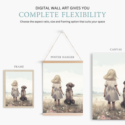 Labrador Nursery Decor, Dog Wall Art, Cute Puppy Painting - WildfieldPrints