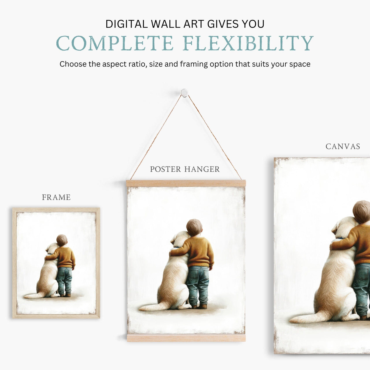 Yellow Labrador Wall Art – Dog Boys Room Print