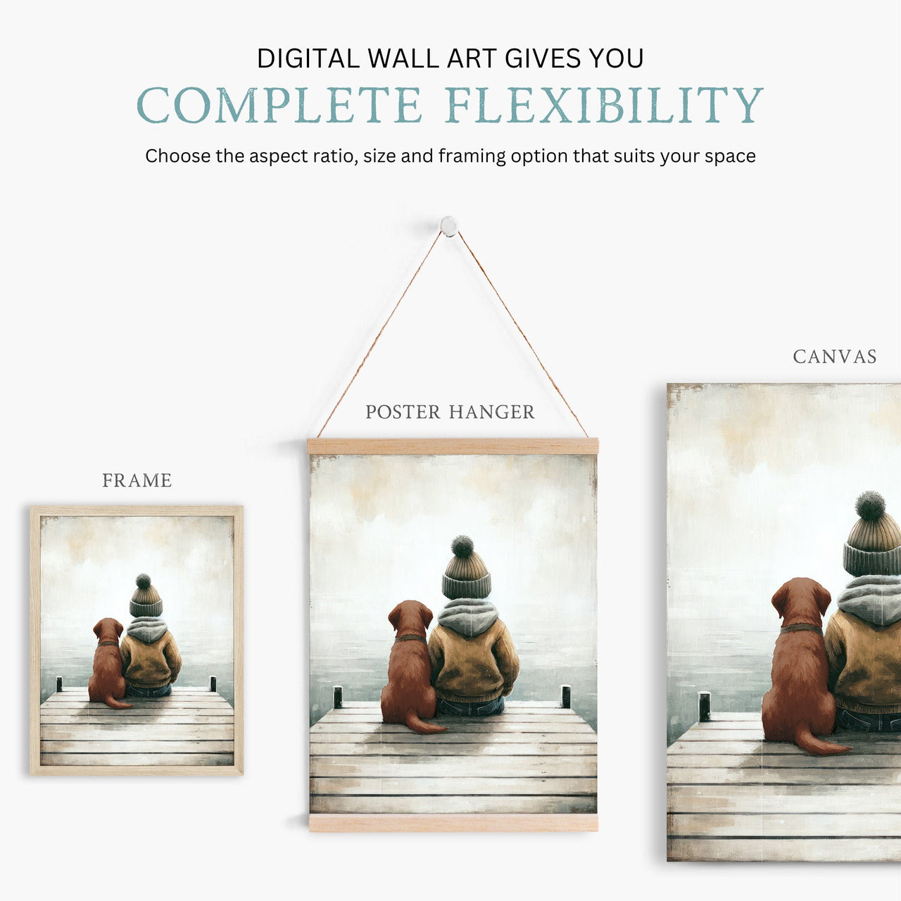 Labrador Wall Art – Dog Nursery Print for Boys