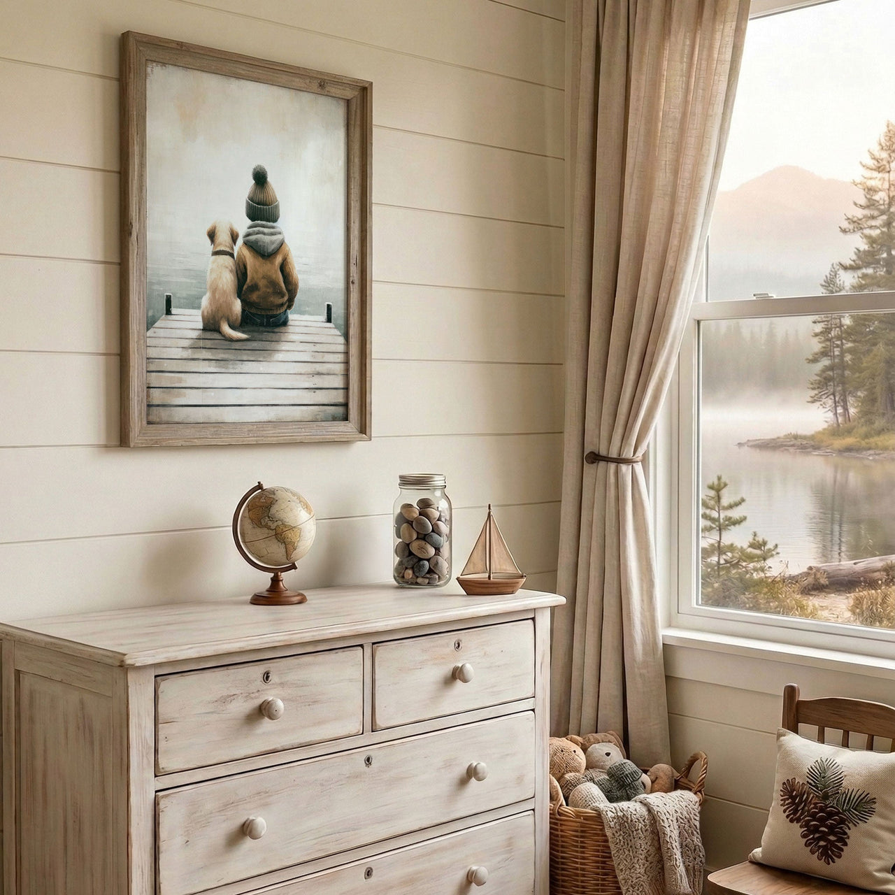 Labrador Puppy Wall Art – Animal Boys Room Print