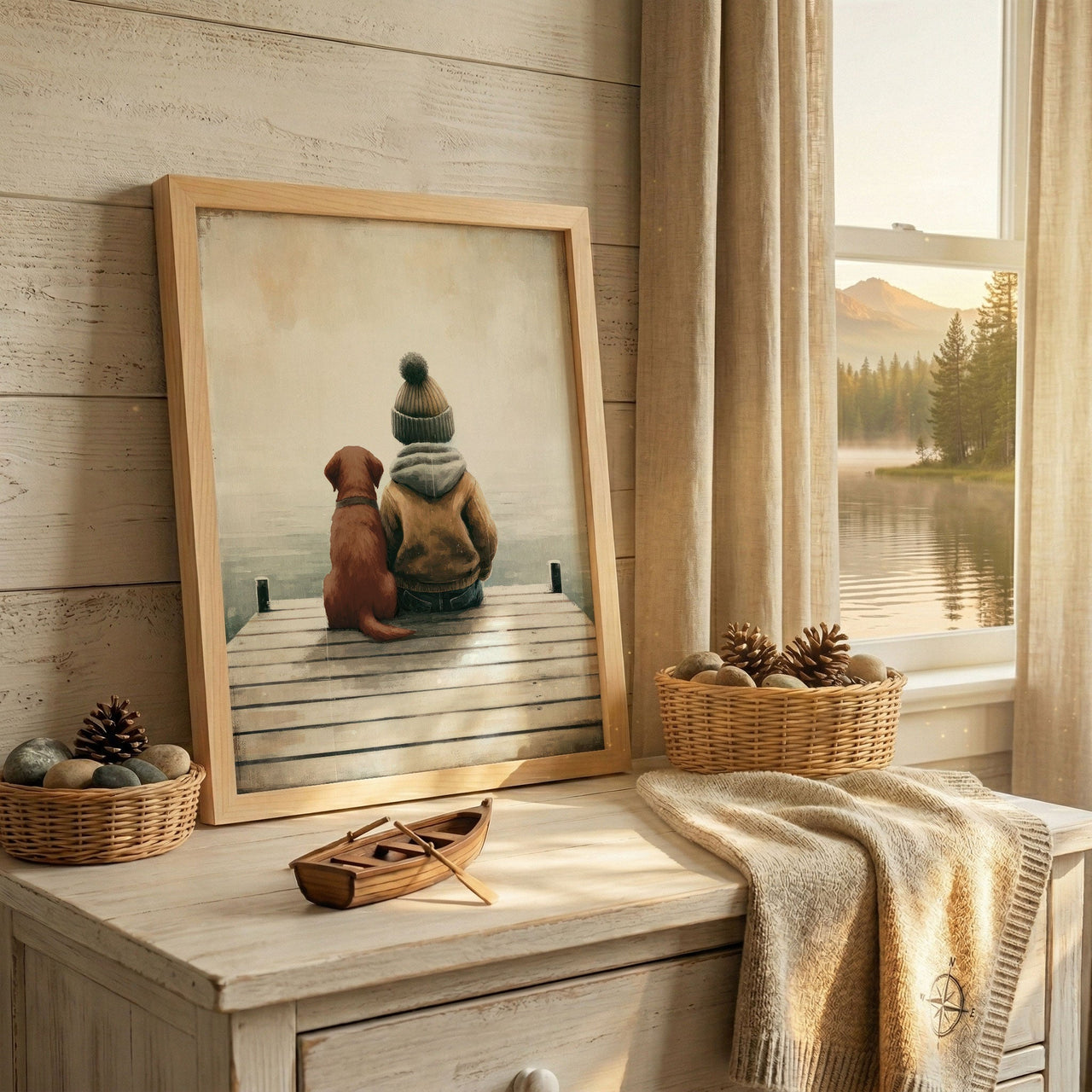 Labrador Wall Art – Dog Nursery Print for Boys