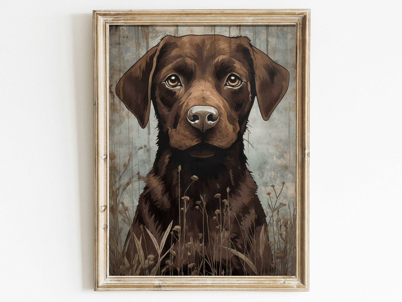 Brown Labrador Wall Art – Dog Boys Room Print