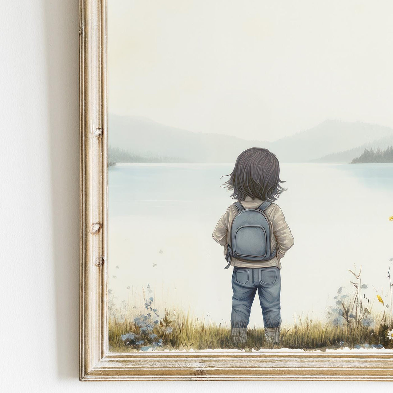 Lake Wall Art – Nature Kids Room Print • Set of 3