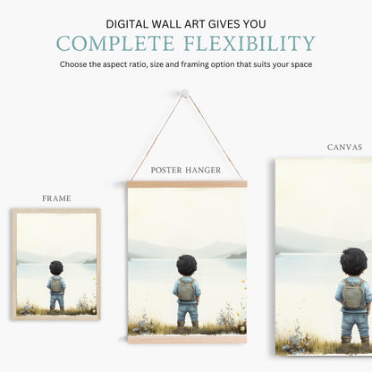 Lake Nursery Prints, Boy's Room Decor, Triptych Wall Art - WildfieldPrints