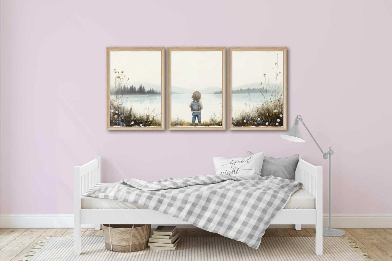 Wildflower Wall Art – Adventure Girls Room Print • Set of 3