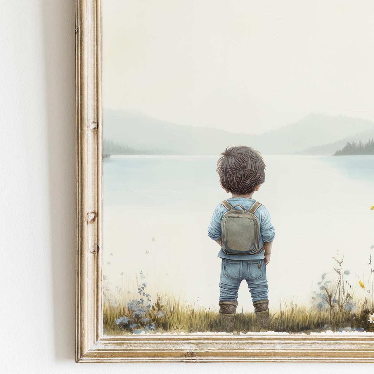 Lake Wall Art – Adventure Nursery Print for Boys Room • Set of 3