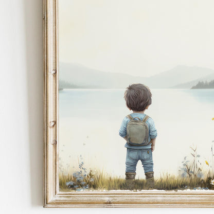 Lake Wall Art, Wildflower Field Decor, Adventure Nursery Prints - WildfieldPrints