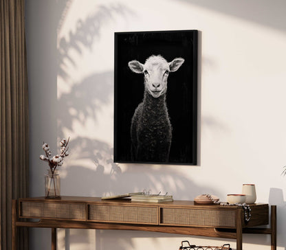 Lamb Art Print, Vintage Farm Animal Decor, Rustic Home Accent - WildfieldPrints