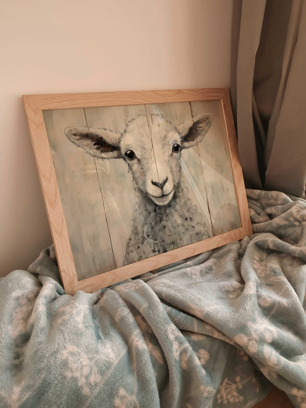 Lamb Print – Farmhouse Living Room Wall Decor