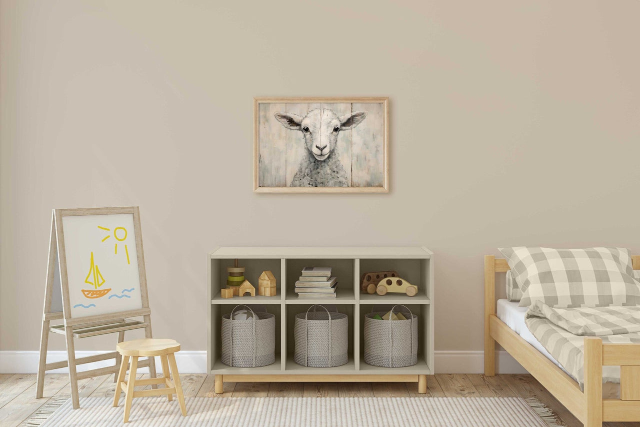 Lamb Print – Farmhouse Living Room Wall Decor