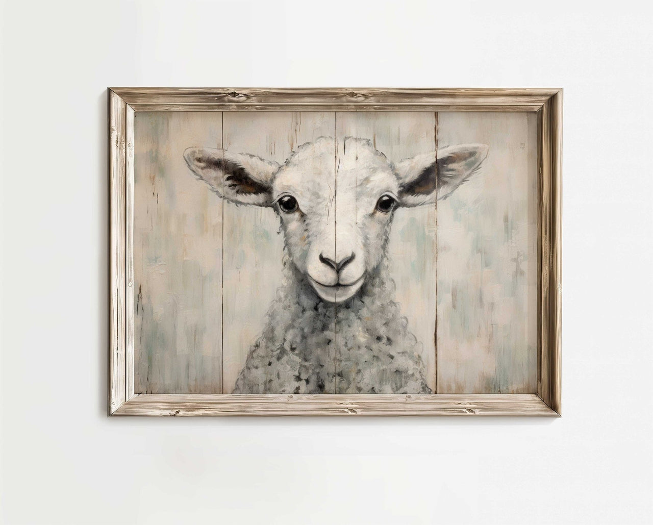 Lamb Print – Farmhouse Living Room Wall Decor