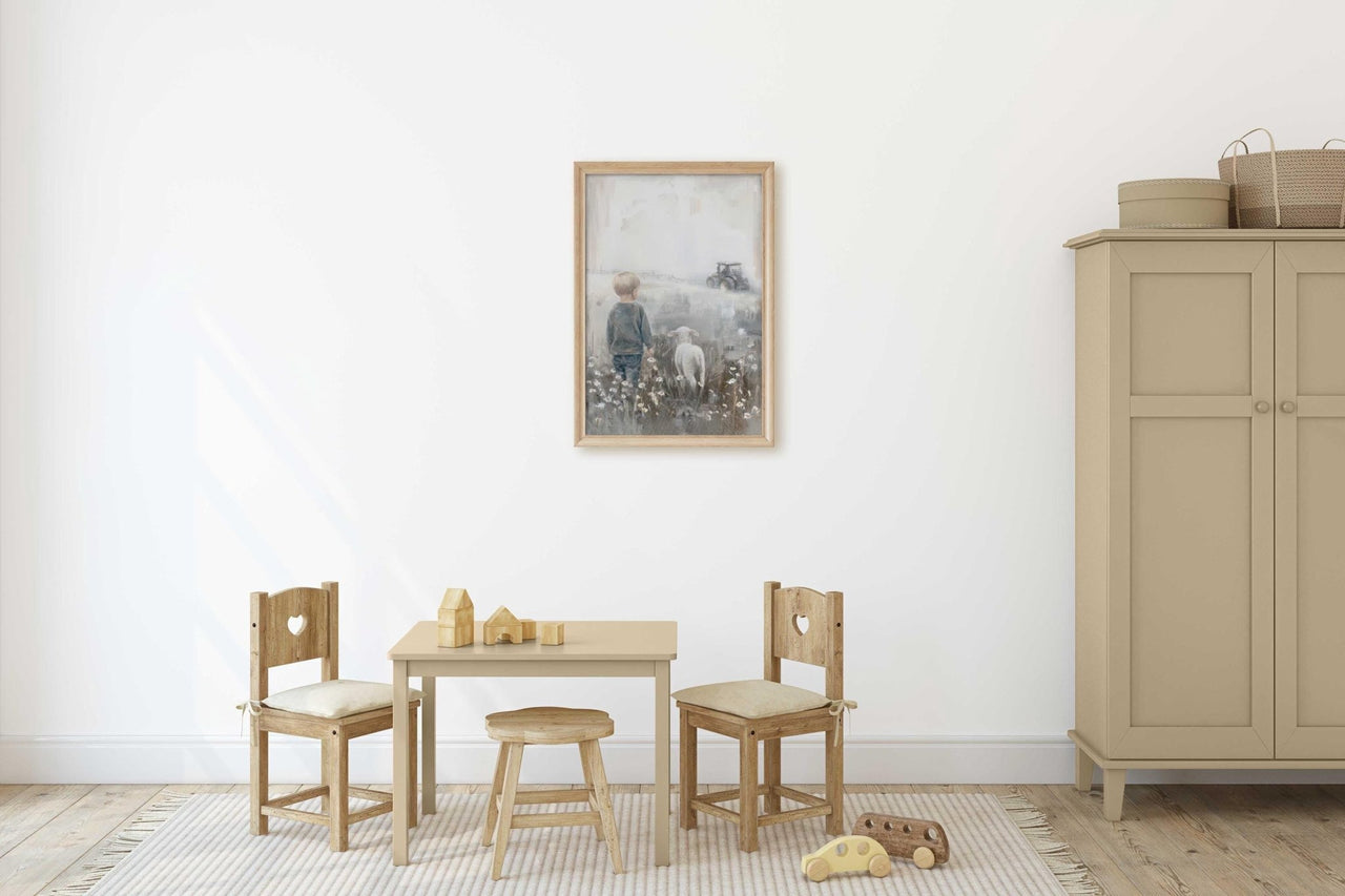 Lamb Wall Art – Animal Boys Room Print
