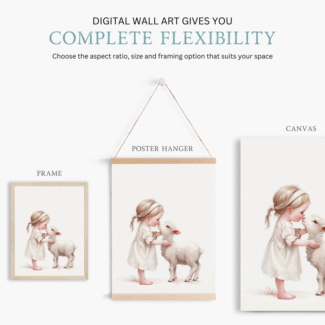 Lamb Wall Art – Farm Nursery Print