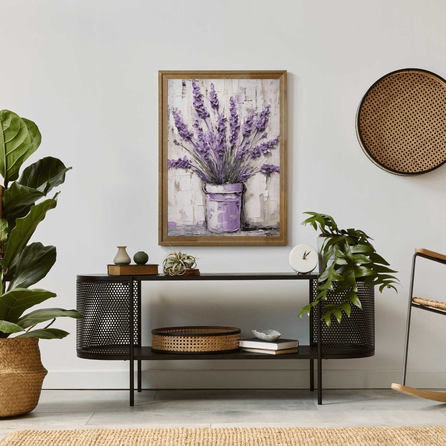 Lavender Wall Art, Vintage Botanical Decor, Rustic Floral Print - WildfieldPrints