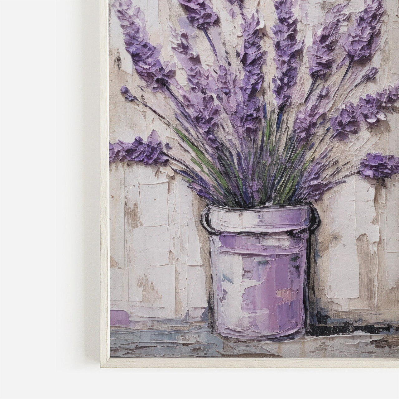Lavender Flower Print – Floral Girls Room Wall Decor