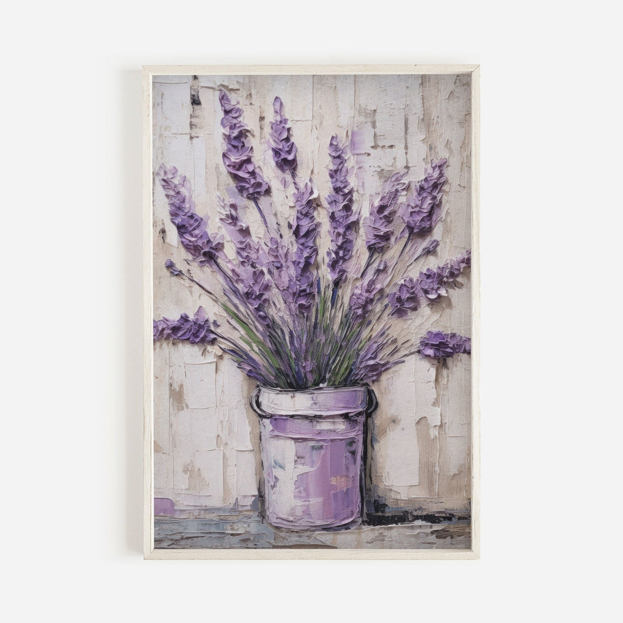 Lavender Flower Print – Floral Girls Room Wall Decor