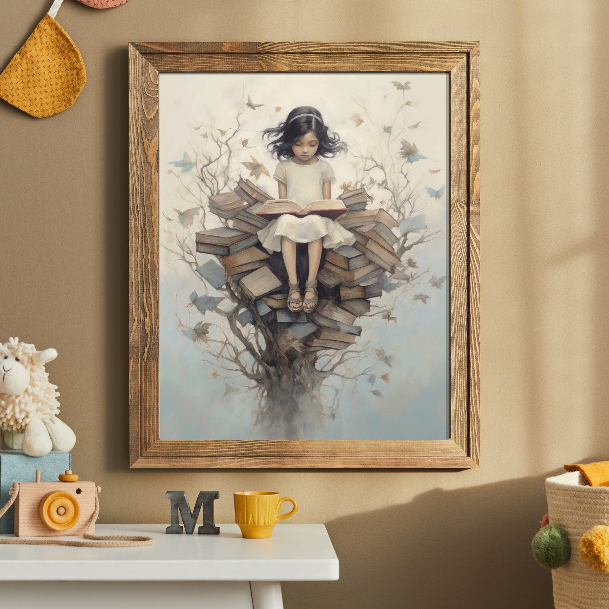 Learning & Reading Decor, Vintage Art for Girls' Bedroom, Nursery - WildfieldPrints