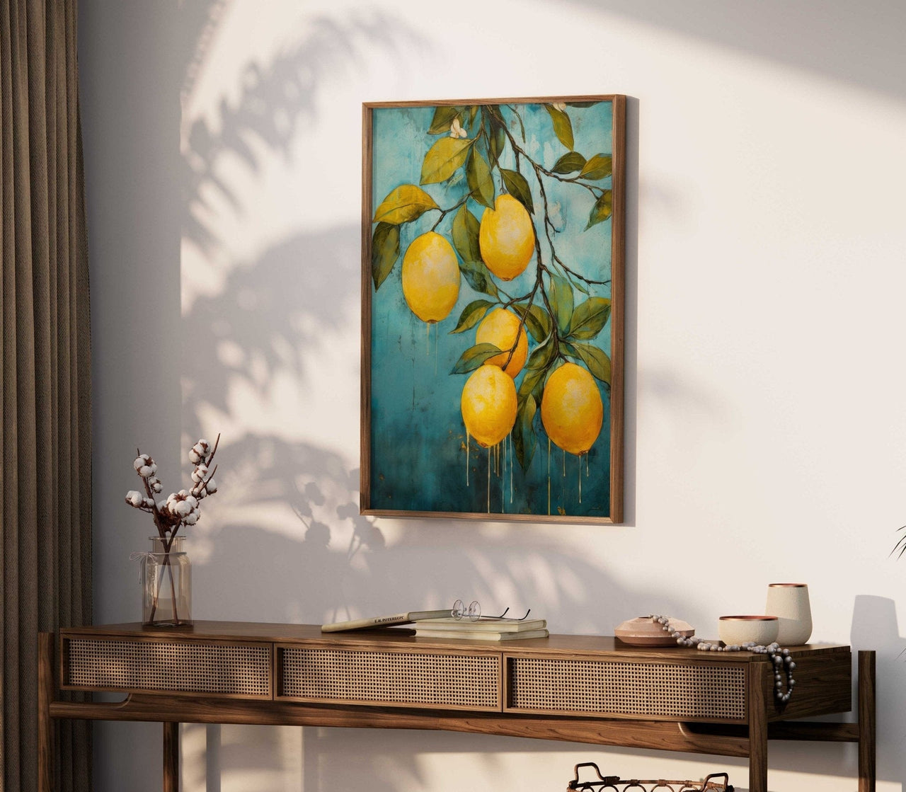 Lemon Wall Art – Citrus Kitchen Print