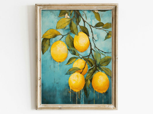 Lemon Wall Art – Citrus Kitchen Print