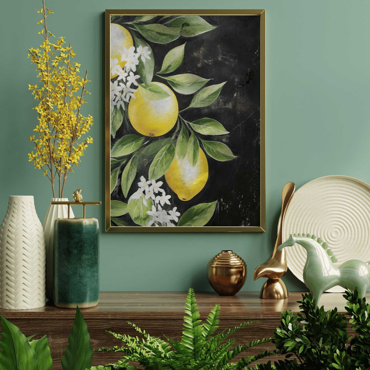 Lemon Wall Art – Citrus Kitchen Print