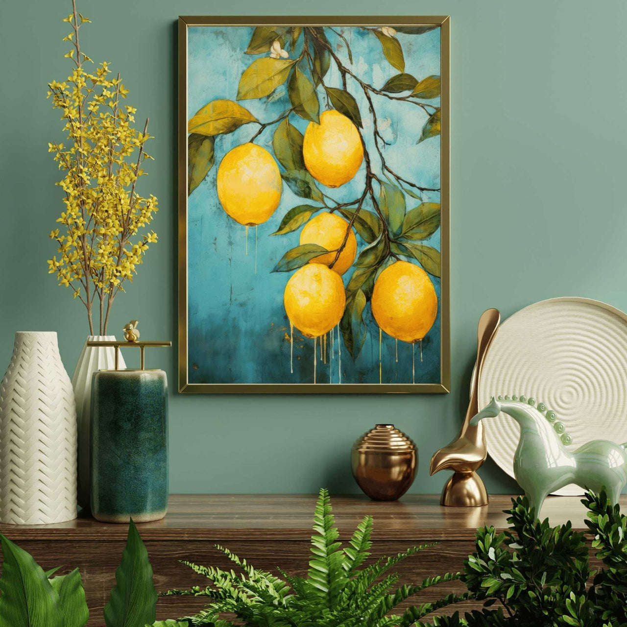 Lemon Wall Art – Citrus Kitchen Print
