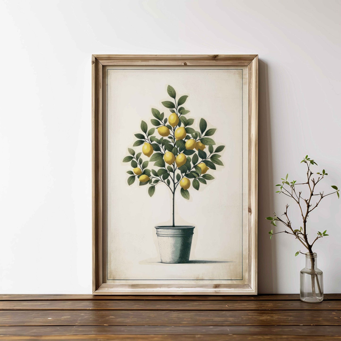 Lemon Tree Print, Mediterranean Wall Decor, Modern Farmhouse Art - WildfieldPrints