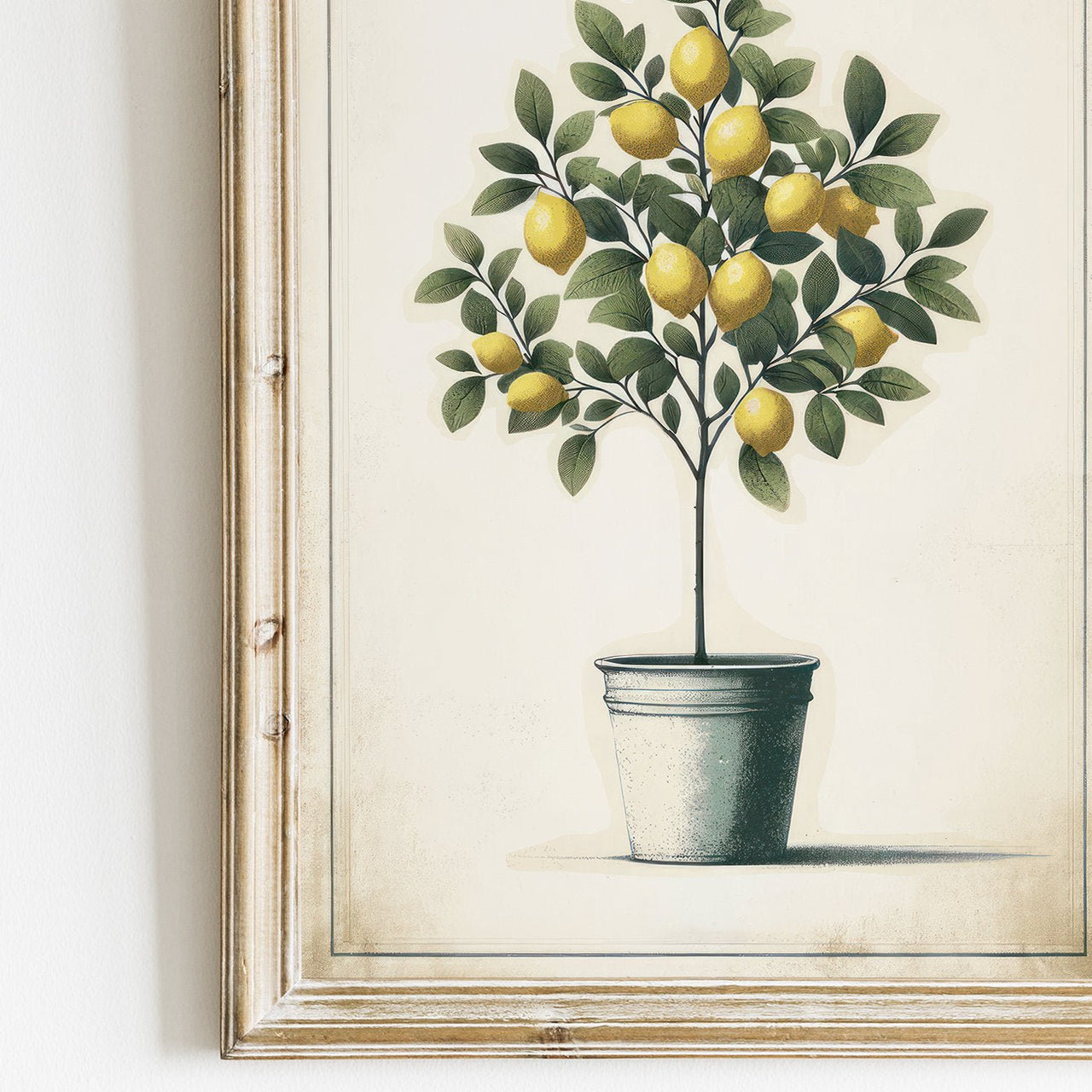 Lemon Tree Wall Art – Farmhouse Kitchen Print