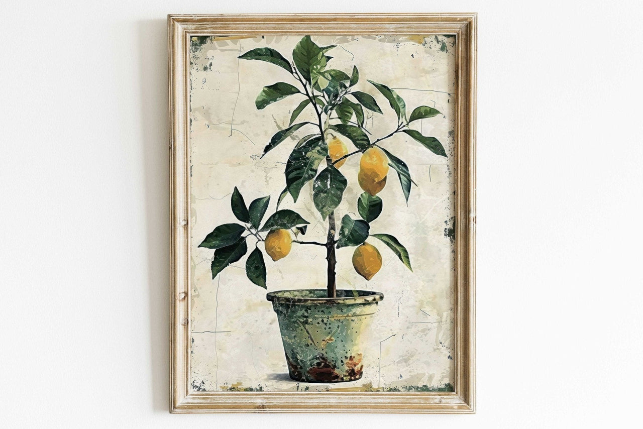 Lemon Tree Wall Art – Floral Kitchen Print