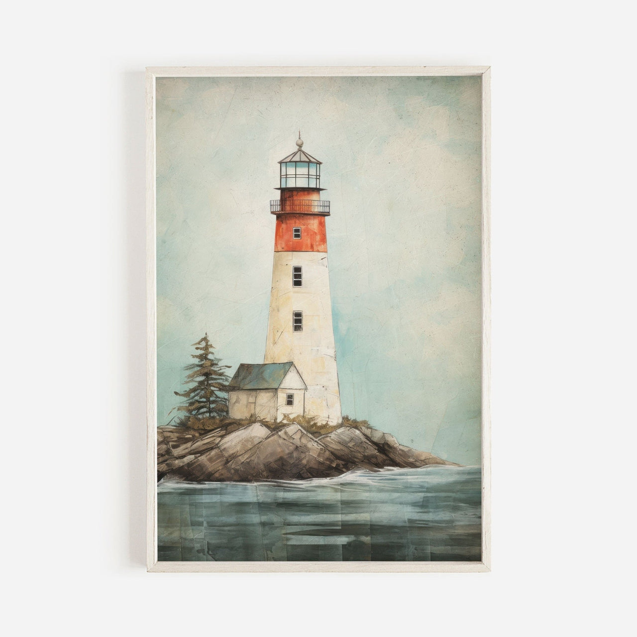 Lighthouse Wall Art – Nautical Bedroom Print