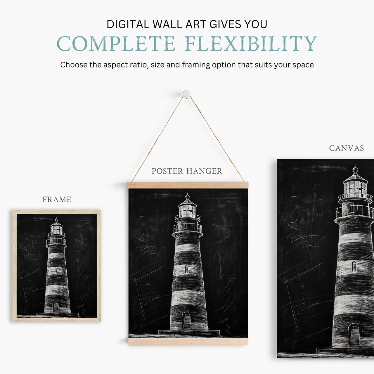 Lighthouse Wall Art – Nautical Nursery Print