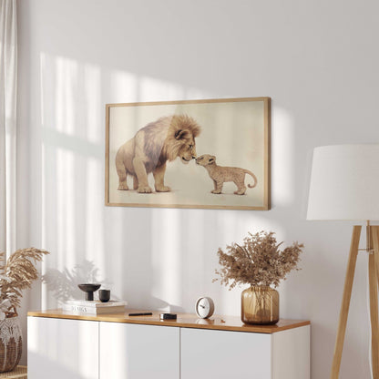 Lion Wall Art, Baby Safari Decor, Cute Animal Prints for Nursery - WildfieldPrints