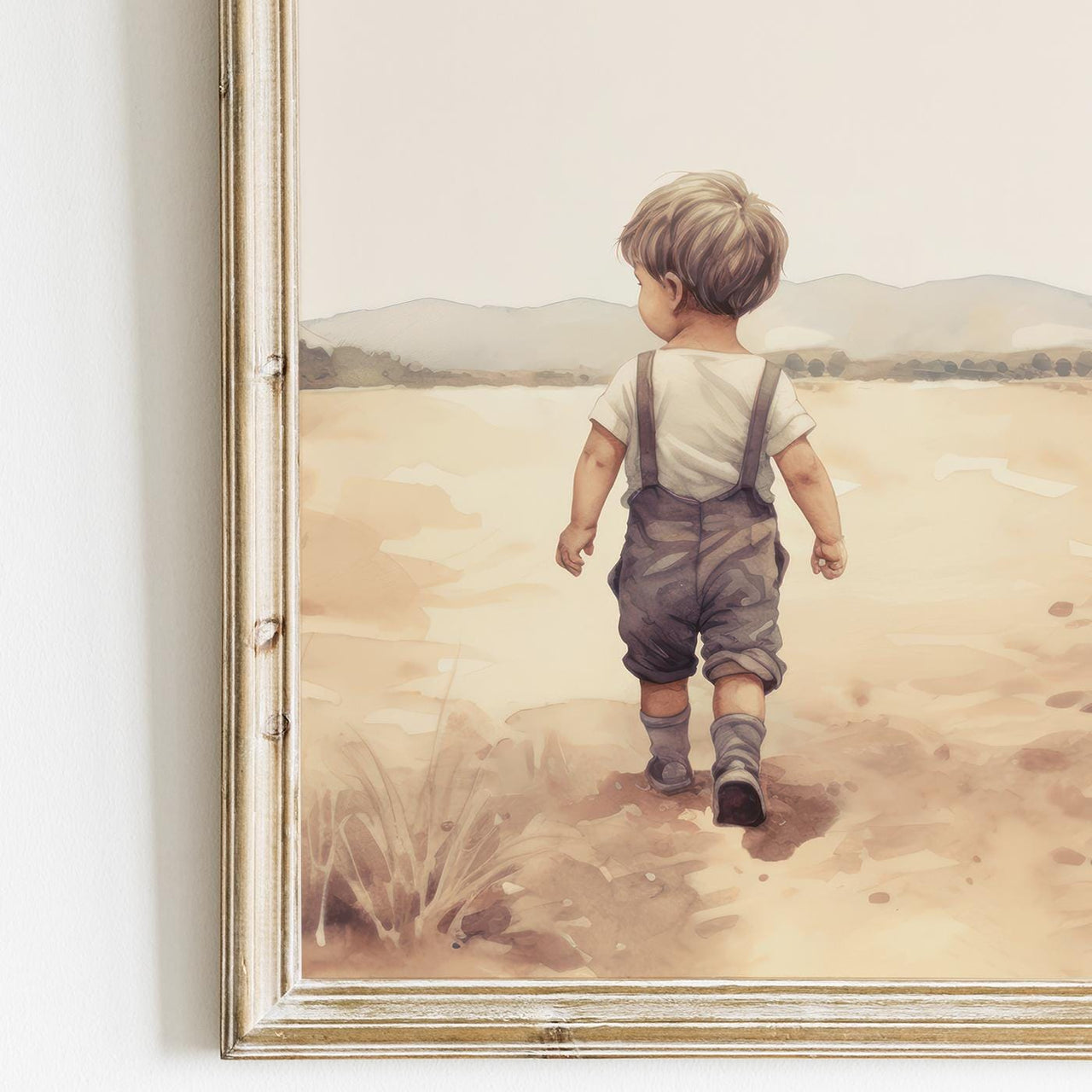 Little Boy Farm Wall Art – Countryside Nursery Print • Set of 3