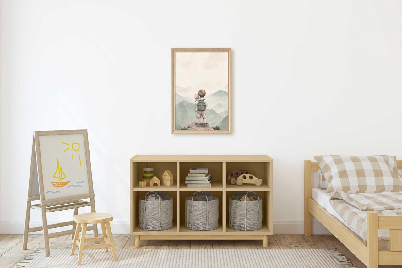 Little Brother Wall Art – Sibling Boys Room Print