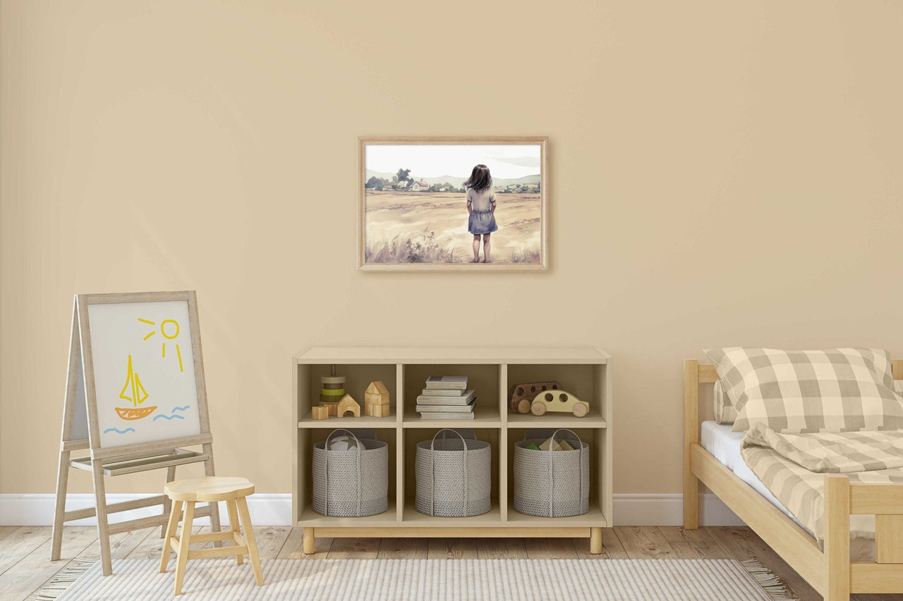 Farm Girl Print – Farmhouse Nursery Wall Art for Girls