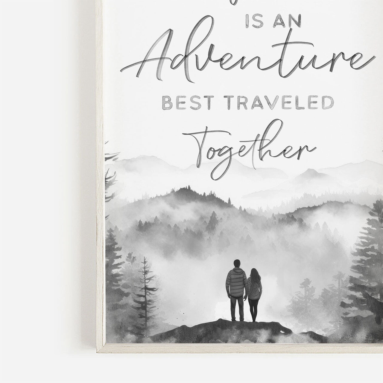 Adventure Saying Print – Love Wall Decor for Couples