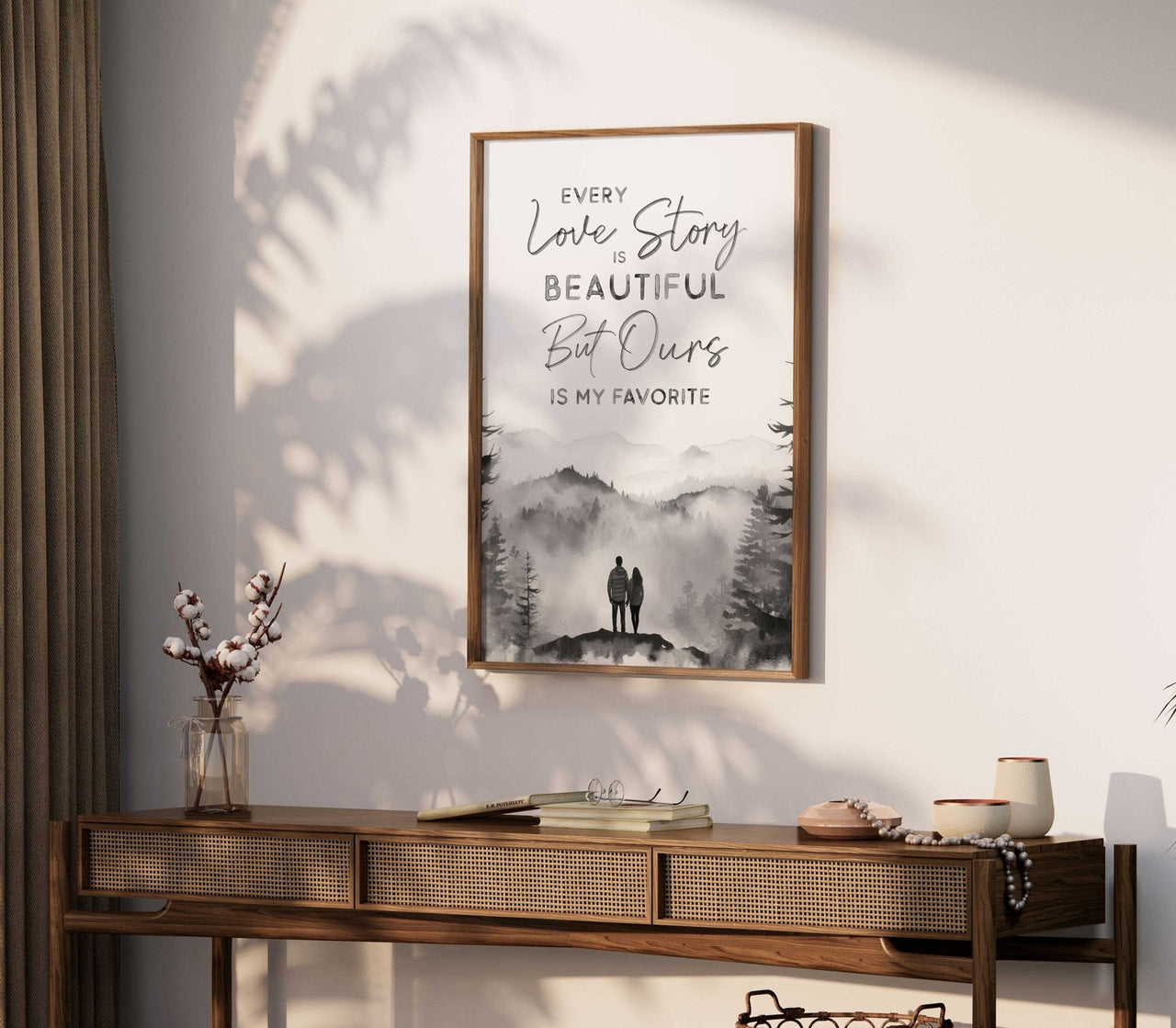 Romantic Couple Wall Art – Love Decor for Anniversary Gift Ideas
