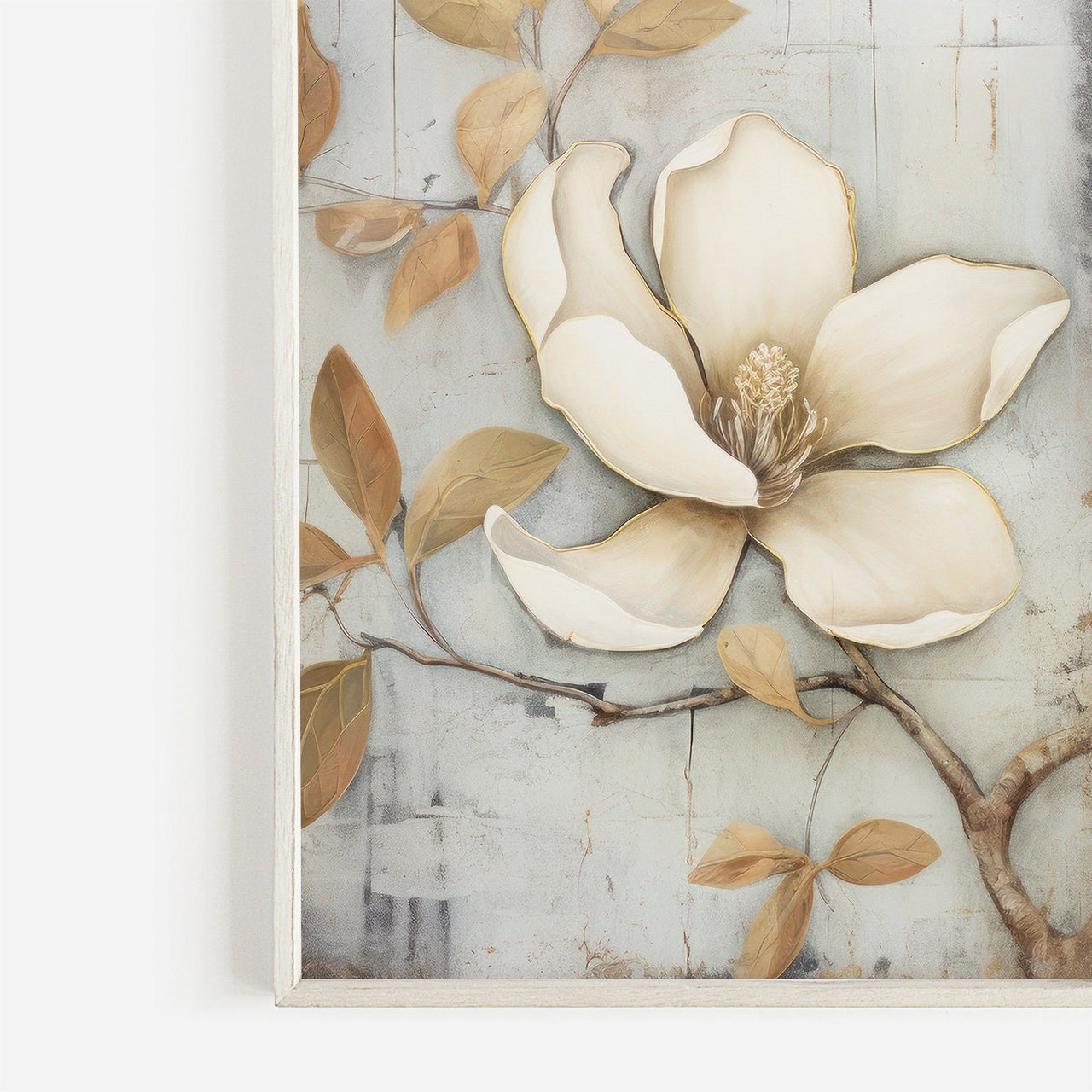 Magnolia Wall Art – Floral Living Room Print • Set of 2