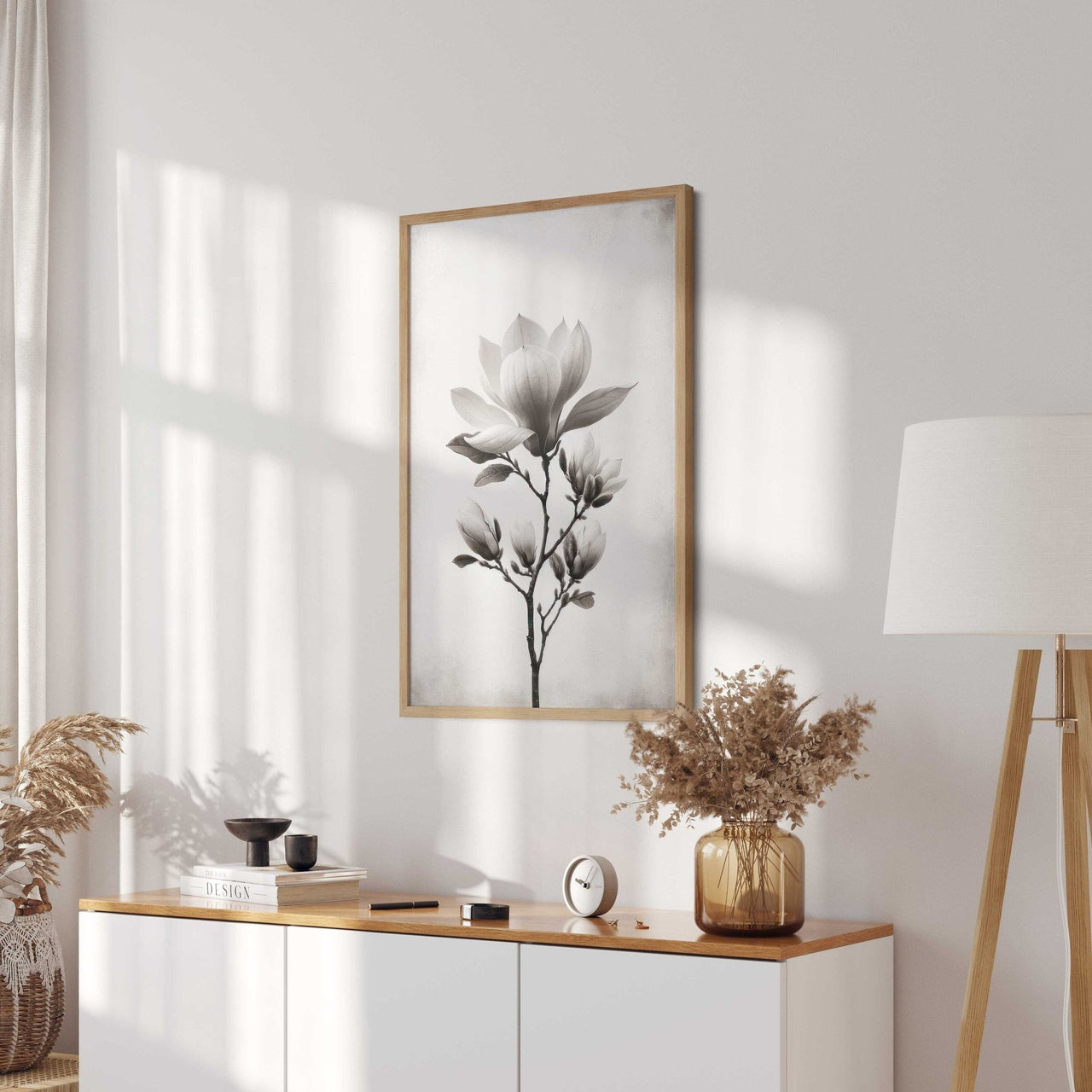 Magnolia Print – Floral Living Room Wall Decor